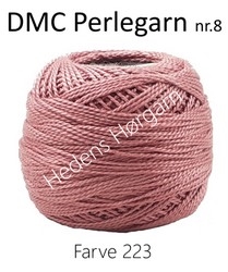 DMC Perlegarn nr. 8 farve 223 mørk gl rosa